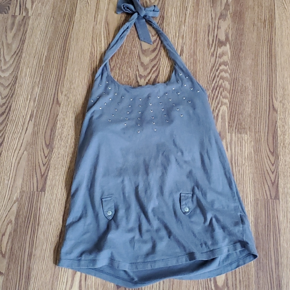 Decree halter top gray large